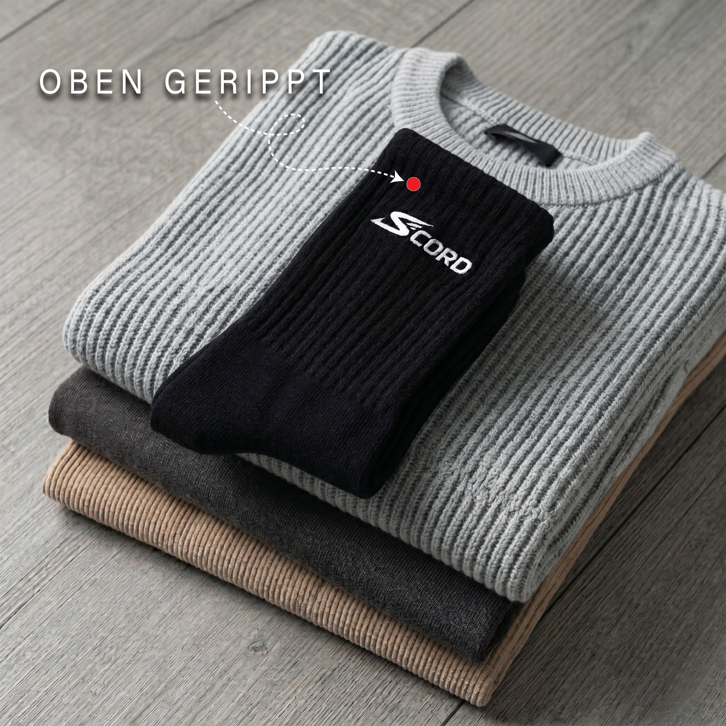 SCORD Sportsocken Herren & Damen – Weiße & Schwarze Baumwollsocken 3 Paar