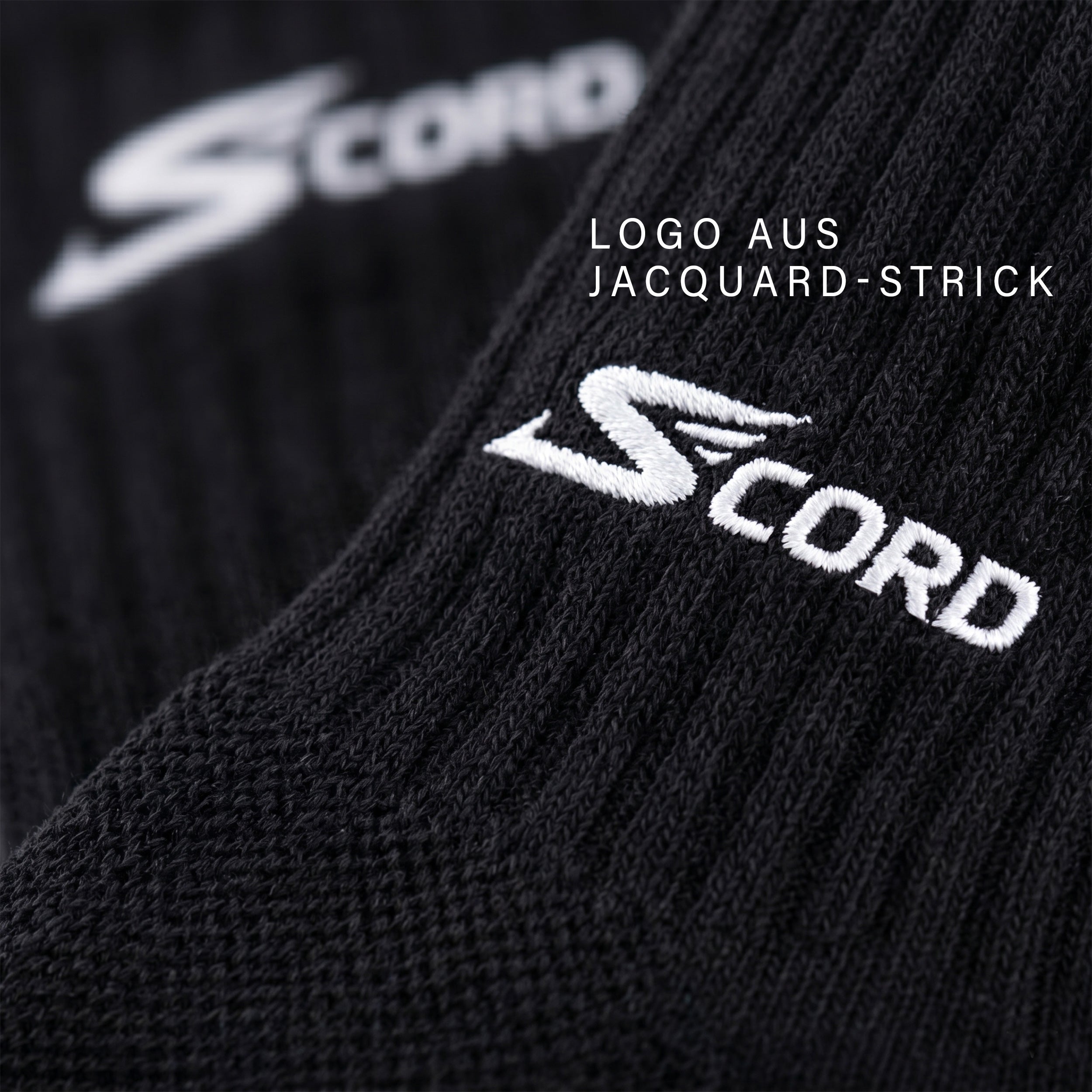 SCORD Sportsocken Herren & Damen – Weiße & Schwarze Baumwollsocken 3 Paar